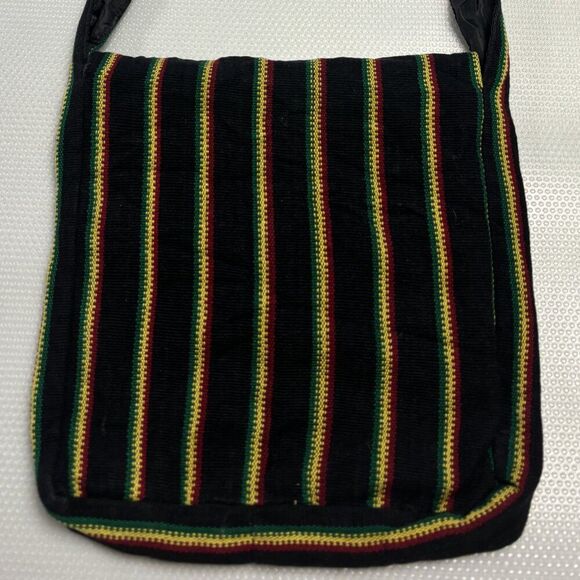 Rasta Striped Square Purse - 1588 - Picture 2 of 2